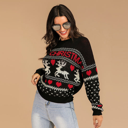 Christmas fawn pullover sweater