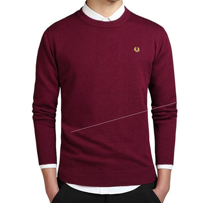 Mens Sweater Pullovers Cotton Knitted Jumpers Male Knitwear